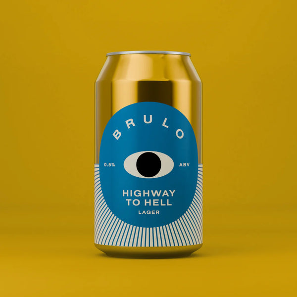 Brulo - Highway To Hell Lager - Alcohol Free Lager - 330ml Can