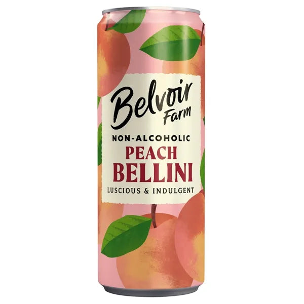 Belvoir Farm - Peach Bellini - No Alc. - 250ml Can