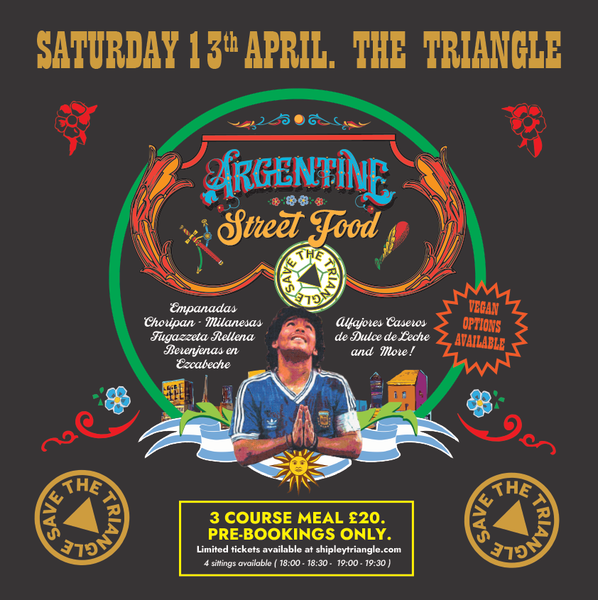 Ossie Dragone presents: Argentine Street Food at The Triangle - Saturday 13 April 2024 from 6.30pm