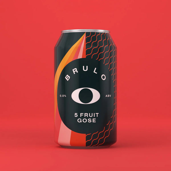 Brulo - 5 Fruit Gose - Alcohol Free Mango, Passionfruit & Guava Gose - 330ml Can