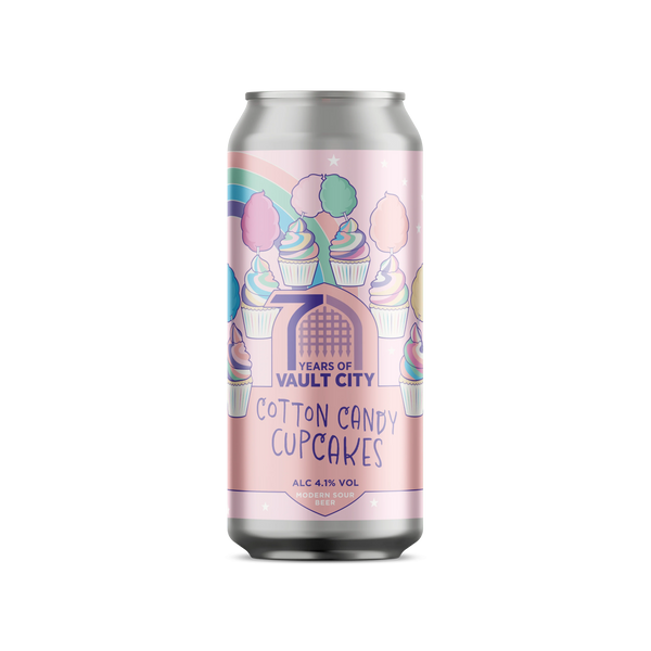 Vault City – Cotton Candy Cupcakes – 4.1% Candy Floss Berry Vanilla – 440ml Can