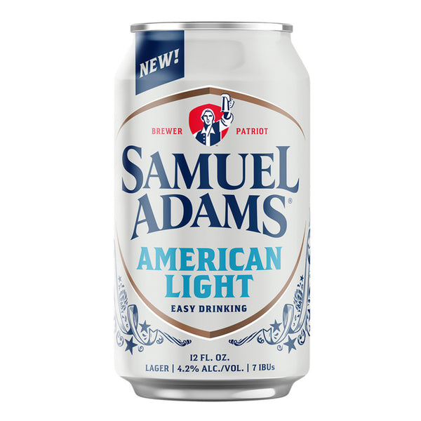 Samuel Adams -American Light - 4.2% Craft Light Lager - 12fl oz can