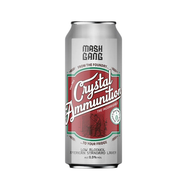 Mash Gang - Crystal Ammunition - Alcohol Free American Standard Lager - 440ml Can