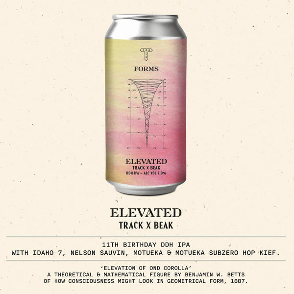 Track / Beak - Elevated - 7.0% DDH IPA w/ Idaho 7, Nelson Sauvin, Motueka & Motueka Sub Zero Hop Kief - 440ml Can