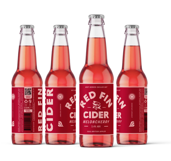 Red Fin - Meloncherry - 3.4% Watermelon, Black Cherry & Apple Cider - 330ml Bottle - The Triangle