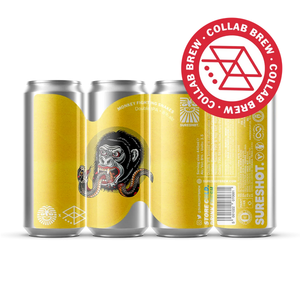 Sureshot  Range - Monkey Fighting Snakes  - 8% DIPA - 440ml Can - The Triangle