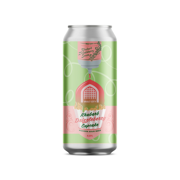 Vault City - Rhubarb Drizzleberry Cupcake - 4.8% Rhubarb Sour - 440ml Can