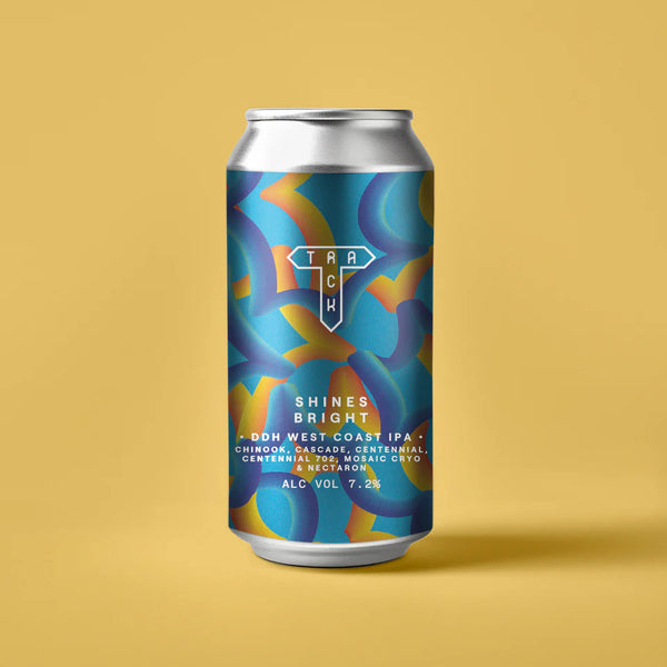 Track - Shines Bright - 7.2% DDH West Coast IPA w/ Chinook, Cascade, Centennial, Centennial 702, Mosaic Cryo & Nectaron - 440ml Can