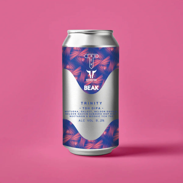 Track  Beak  Rivington - Trinity (Triangles Part III) - 8.2% TDH DIPA w Motueka, Galaxy, Nelson Sauvin, Nelson Sauvin Subzero Hop Kief, Nectaron & Mosaic YCH 702 - 440ml Cans - The Triangle