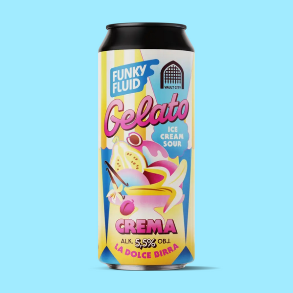 Funky Fluid / Vault City - Gelato: Crema - 5.5% Guava Banana & Lychee Sour - 500ml Can