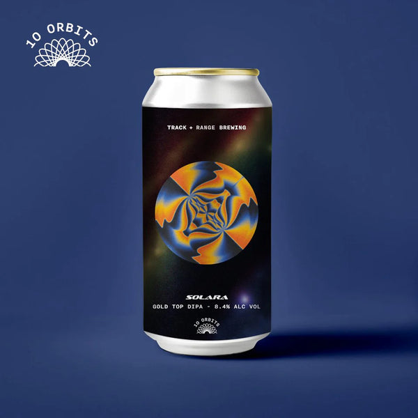 Track  Range - Solara - 8.4% 10th Birthday Gold Top DIPA w Nelson Sauvin, Nelson Sauvin Bliss, Nelson Sauvin Cryo, Nelson Sauvin Amplifire, Nelson Sauvin Abstrax Brite, Citra, Citra Cryo, 702, 701 & Riwaka - 440ml Can - The Triangle