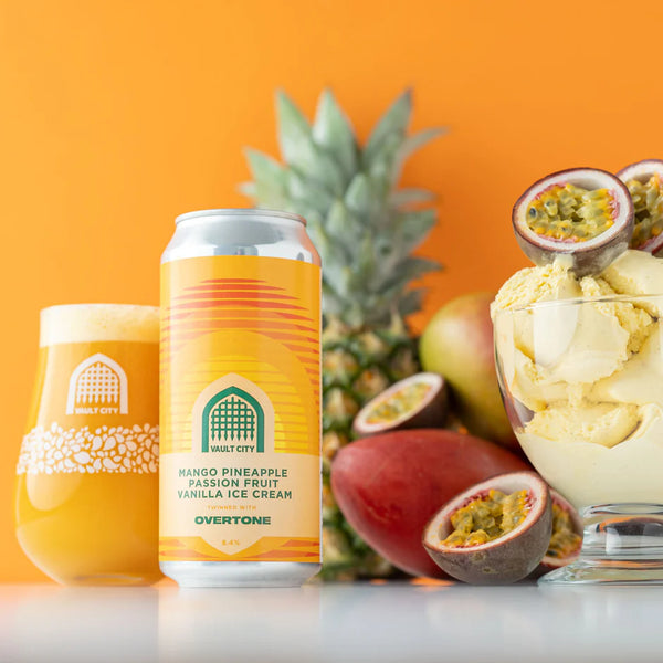 Vault City  Overtone - Mango, Pineapple, Passion Fruit Vanilla Ice Cream - 8.4% Smoothie Sour - 440ml Can - The Triangle