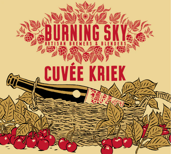 Burning Sky / Frederiksdal - Cuvee Kriek - 6.5% Barrel Aged Cherry Mixed Fermentation Beer - 750ml Bottle