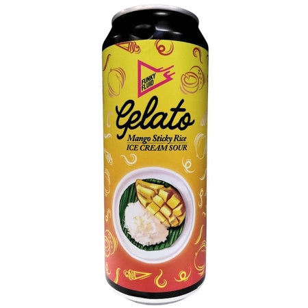 Funky Fluid - Free Gelato: Mango Sticky Rice - N/A Fruit Beer - 500ml Can