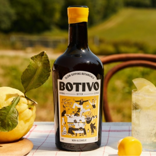 Botivo - Refreshing Alcohol Free Aperitivo with Herbal notes, a Bittersweet Backbone & tang of Citrus - 500ml Bottle