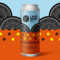 Lakes Brew Co - Wonderfilled - 8.4% Peanut Butter, Oreo Cookie & Chocolate Imperial Stout - 440ml Can