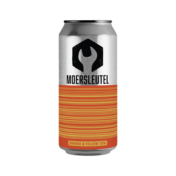 Moersleutel - Barcode: Orange & Yellow - 14% Scotch, Rum & Bourbon BA Imperial Stout - 440ml Can