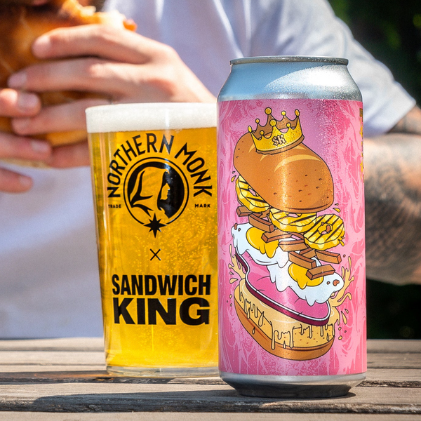 Northern Monk / Sandwich King / Fuerst Wiacek - Ham, Egg & Chips - 5.5% Hazy India Lager - 440ml Can