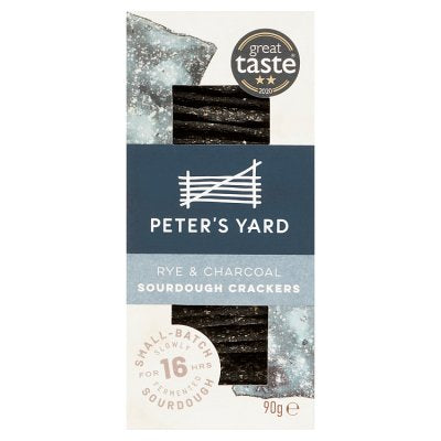 Peter's Yard - Charcoal & Rye Sourdough Crispbread - 100g Packet