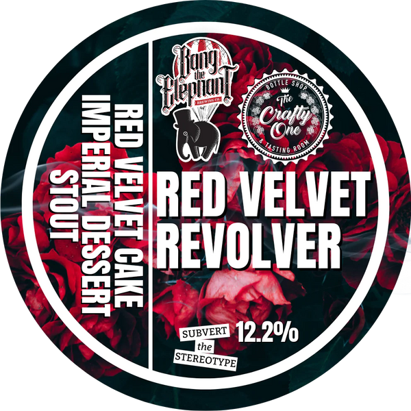Bang the Elephant - Red Velvet Revolver -  12.2% Red Velvet Cake Imperial Stout - 440ml Can
