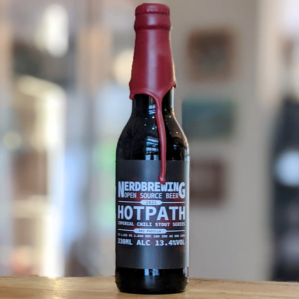 Nerdbrewing - Hotpath Imperial Chili Stout 002 - 13.4% Imperial Oatmeal Stout with Pasilla - 330ml Bottle