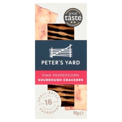 Peter's Yard - Pink Peppercorn Sourdough Crackers - 90g