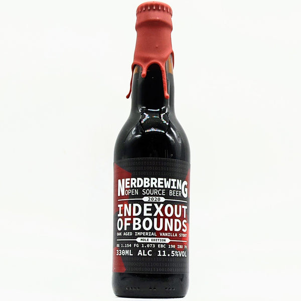 Nerd Brewing - Indexoutofbounds Oak Aged Imperial Vanilla Stout Mole Edition - 11.5% ABV - 330ml Bottle