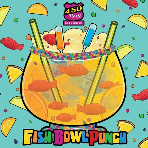 450 North Brewing Co - Slushy XXL Fish Bowl Punch - 5.3% Punch Bowl Sour with Sweets - 473ml Can