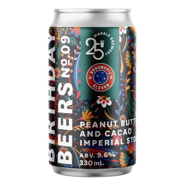 Marble Beers / Brouwerij Eleven - Birthday Beer No. 9 - 9.6% Peanut Butter & Cacao Imperial Stout - 330ml Can