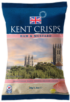 Kent Crisps - Ham & Mustard Flavour - 40g Packet